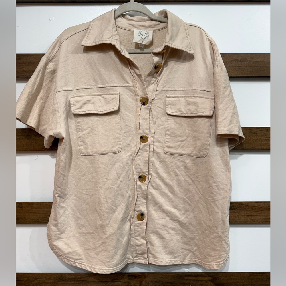 Fantastic Fawn Tan Button Down Shirt